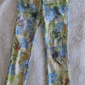 Zara Multicolor Floral Print Pants